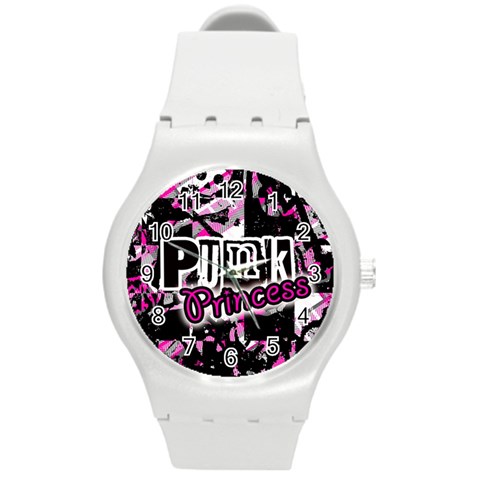 Punk Princess Round Plastic Sport Watch Medium from ArtsNow.com Front