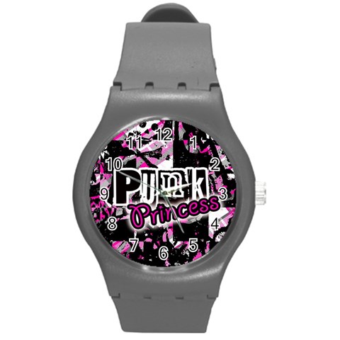 Punk Princess Round Plastic Sport Watch Medium from ArtsNow.com Front