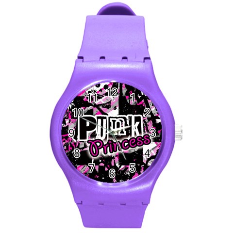 Punk Princess Round Plastic Sport Watch Medium from ArtsNow.com Front