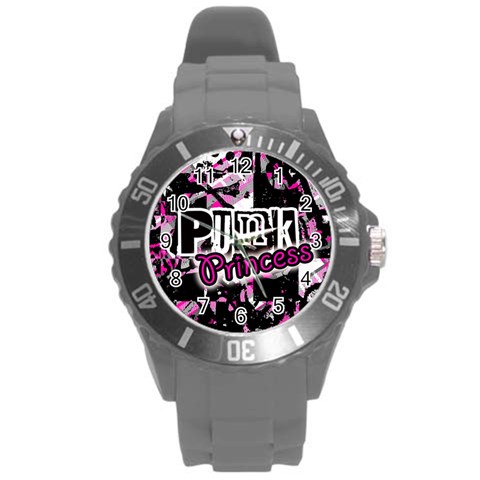 Punk Princess Round Plastic Sport Watch Large from ArtsNow.com Front