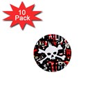 Punk Skull 1  Mini Magnet (10 pack) 