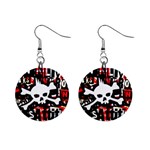 Punk Skull 1  Button Earrings