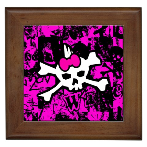 Punk Skull Princess Framed Tile from ArtsNow.com Front