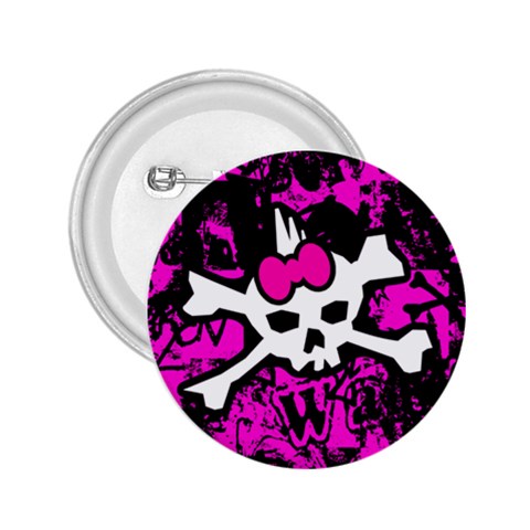 Punk Skull Princess 2.25  Button from ArtsNow.com Front