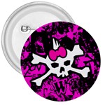 Punk Skull Princess 3  Button