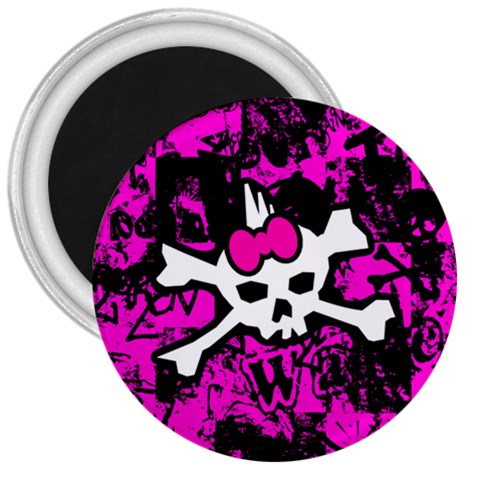 Punk Skull Princess 3  Magnet from ArtsNow.com Front