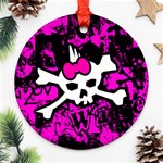 Punk Skull Princess Ornament (Round)