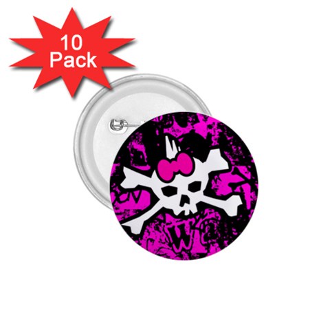 Punk Skull Princess 1.75  Button (10 pack)  from ArtsNow.com Front