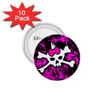 Punk Skull Princess 1.75  Button (10 pack) 
