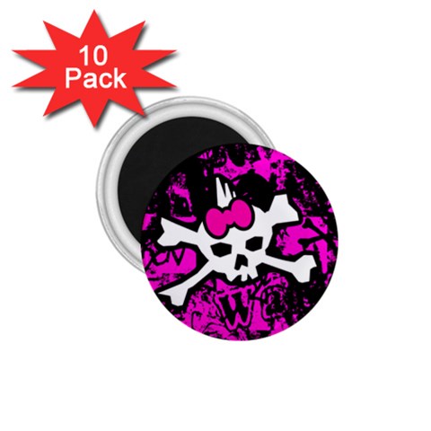 Punk Skull Princess 1.75  Magnet (10 pack)  from ArtsNow.com Front