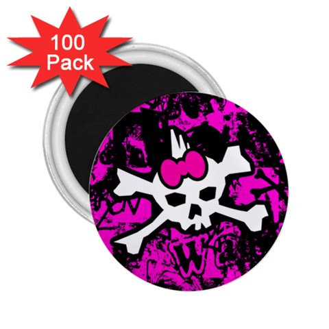Punk Skull Princess 2.25  Magnet (100 pack)  from ArtsNow.com Front