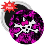 Punk Skull Princess 3  Magnet (10 pack)