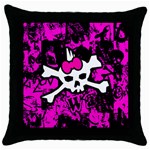 Punk Skull Princess Throw Pillow Case (Black)