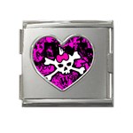 Punk Skull Princess Mega Link Heart Italian Charm (18mm)