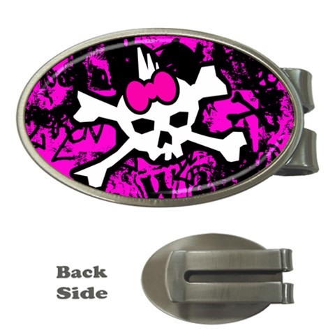 Punk Skull Princess Money Clip (Oval) from ArtsNow.com Front