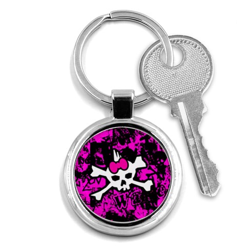 Punk Skull Princess Key Chain (Round) from ArtsNow.com Front