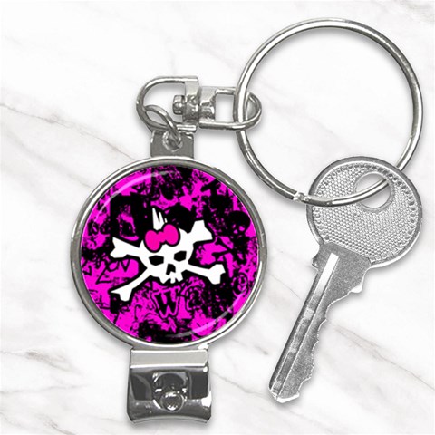 Punk Skull Princess Nail Clippers Key Chain from ArtsNow.com Front