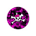 Punk Skull Princess Rubber Coaster (Round)