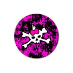 Punk Skull Princess Magnet 3  (Round)