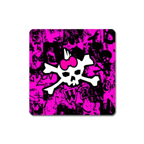 Punk Skull Princess Magnet (Square) from ArtsNow.com Front