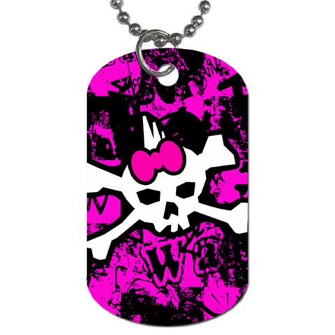 Punk Skull Princess Dog Tag (One Side) from ArtsNow.com Front