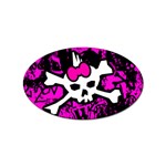 Punk Skull Princess Sticker Oval (10 pack)