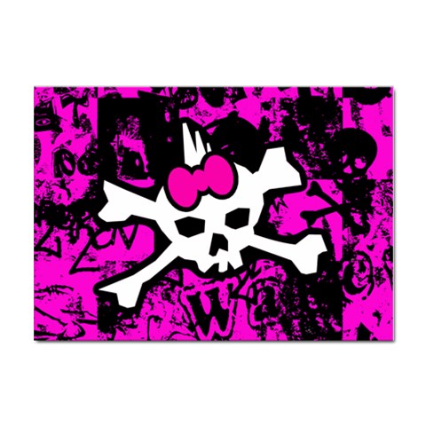 Punk Skull Princess Sticker A4 (10 pack) from ArtsNow.com Front