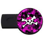 Punk Skull Princess USB Flash Drive Round (2 GB)