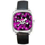 Punk Skull Princess Square Metal Watch