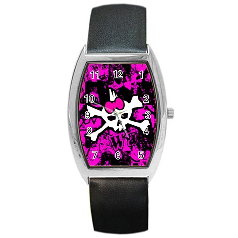 Punk Skull Princess Barrel Style Metal Watch from ArtsNow.com Front