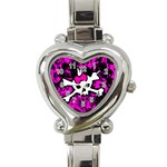 Punk Skull Princess Heart Italian Charm Watch