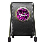 Punk Skull Princess Pen Holder Desk Clock