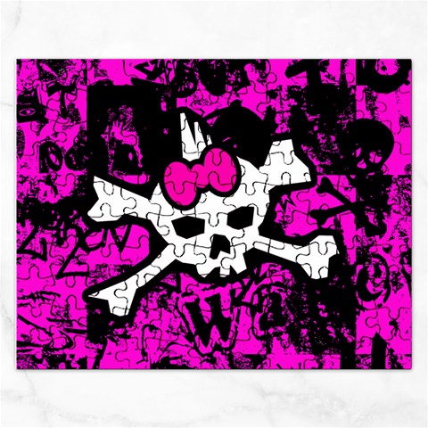 Punk Skull Princess Jigsaw Puzzle (Rectangular) from ArtsNow.com Front