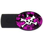 Punk Skull Princess USB Flash Drive Oval (4 GB)