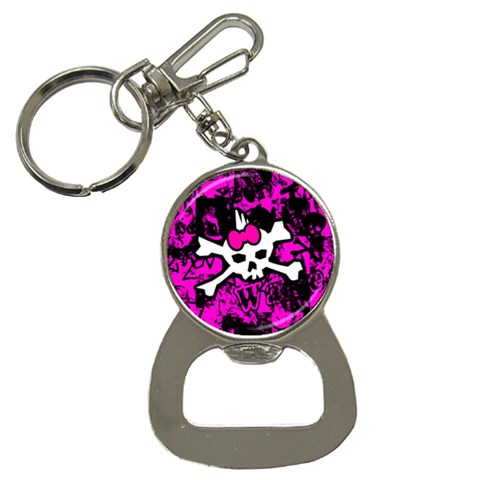 Punk Skull Princess Bottle Opener Key Chain from ArtsNow.com Front