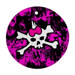 Punk Skull Princess Round Ornament (Two Sides)