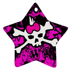Punk Skull Princess Star Ornament (Two Sides) from ArtsNow.com Front