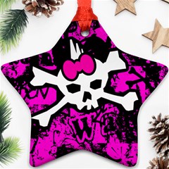 Punk Skull Princess Star Ornament (Two Sides) from ArtsNow.com Front