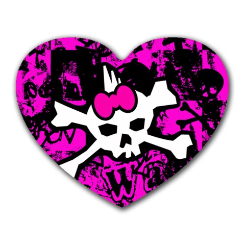 Punk Skull Princess Mousepad (Heart) from ArtsNow.com Front