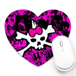 Punk Skull Princess Mousepad (Heart)