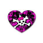 Punk Skull Princess Heart Coaster (4 pack)