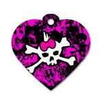 Punk Skull Princess Dog Tag Heart (One Side)