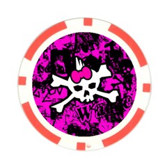 Punk Skull Princess Poker Chip Card Guard from ArtsNow.com Front