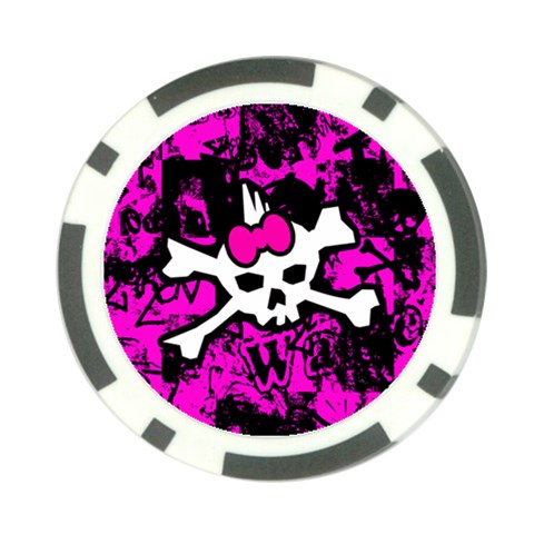 Punk Skull Princess Poker Chip Card Guard (10 pack) from ArtsNow.com Front