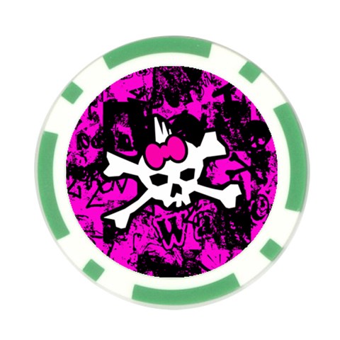 Punk Skull Princess Poker Chip Card Guard (10 pack) from ArtsNow.com Front