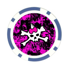 Punk Skull Princess Poker Chip Card Guard (10 pack) from ArtsNow.com Back