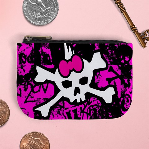 Punk Skull Princess Mini Coin Purse from ArtsNow.com Front