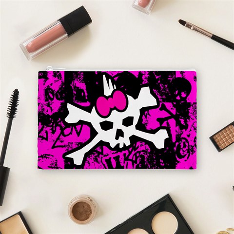 Punk Skull Princess Cosmetic Bag (Medium) from ArtsNow.com Front