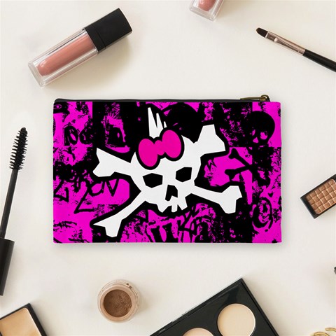 Punk Skull Princess Cosmetic Bag (Medium) from ArtsNow.com Back