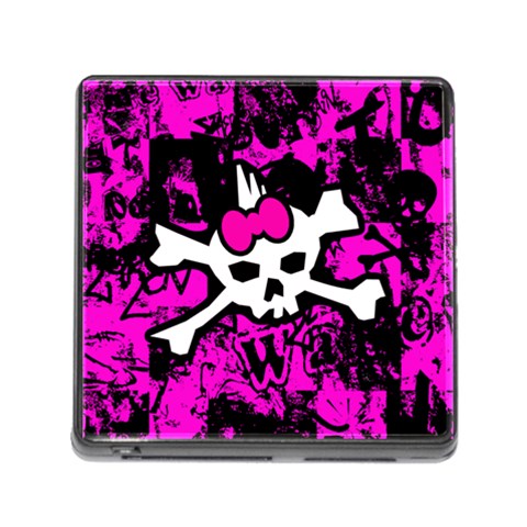 Punk Skull Princess Memory Card Reader with Storage (Square) from ArtsNow.com Front